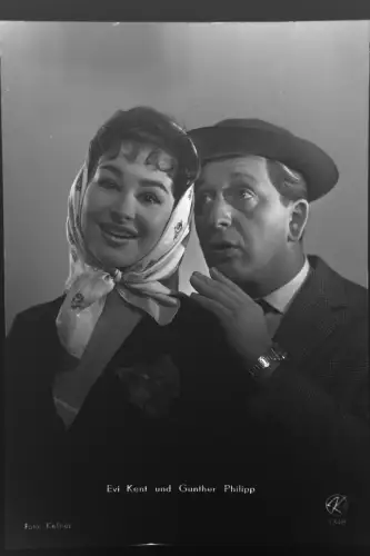 Vintage Glasnegativ Platte Glassnegative Evi Kent & Gunther Philipp