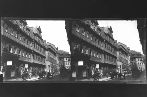Antique Glass negative Stereo Goethe Haus Frankfurt   Germany 1900s