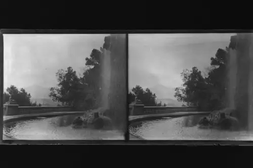 Antique Glass negative Stereo Alp, Austria, Waterfall  1900s