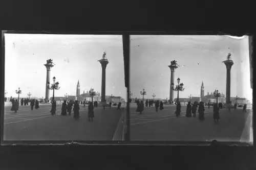 Antique Glass negative Stereo Italy, Venice, St.Mark's   1900s