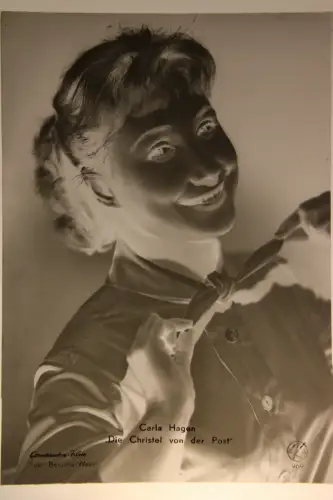 Vintage Glasnegativ Platte Glassnegative Carla Hagen