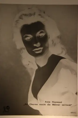 Vintage Glasnegativ Platte Glassnegative Anne Heywood