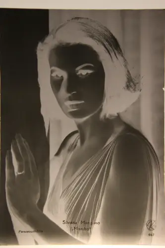Vintage Glasnegativ Platte Glassnegative Silvana Mangano