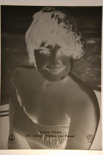 Vintage Glasnegativ Platte Glassnegative Rossana Podesta