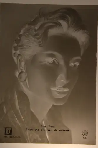 Vintage Glasnegativ Platte Glassnegative Inge Benz