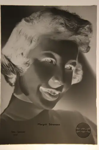 Vintage Glasnegativ Platte Glassnegative Margrit Sörensen