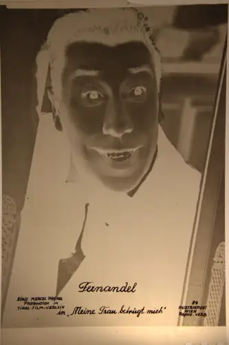 Vintage Foto Negativ Fernandel - französischer Schauspieler