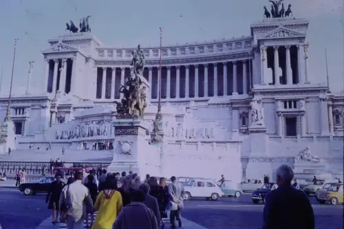 Original DIA Film Slide 35mm Street Scene Rome  1974  B3R41