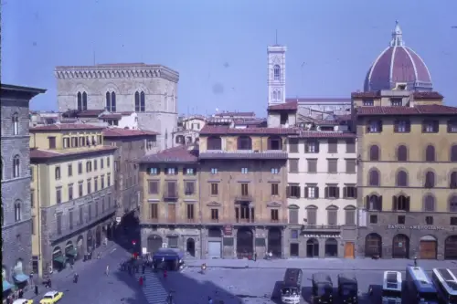 Original DIA Film Slide 35mm View to Piazza della Signoria Florence O1