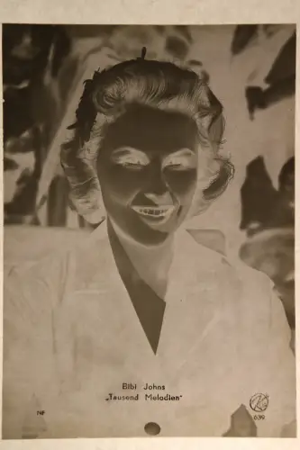 Vintage Glasnegativ  Glassnegative Bibi Johns "Tausend Melodien"