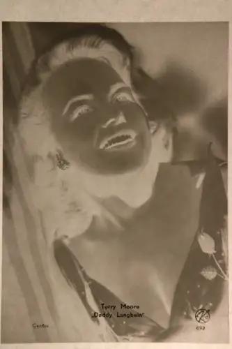 Vintage Glasnegativ  Glassnegative Terry Moore "Daddy Langbein"