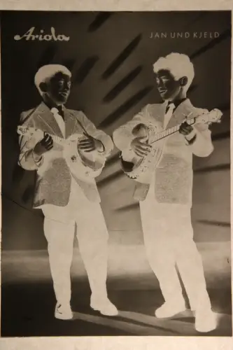 Vintage Glasnegativ Platte  Glassnegative Jan&Kjeld "Banjo Boy"