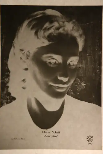 Vintage Glasnegativ Platte  Glassnegative Maria Schell