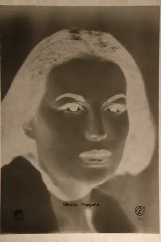 Vintage Glasnegativ Platte  Glassnegative Silvana Mangano