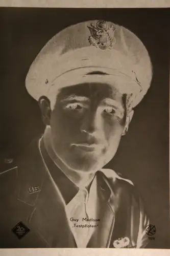 Vintage Glasnegativ Platte  Glassnegative Guy Madison "Testpiloten"