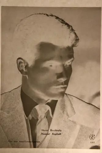 Vintage Glasnegativ Platte  Glassnegative Horst Buchholz "Nasser Asphalt"