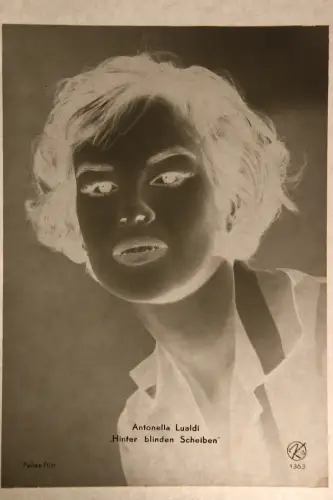 Vintage Glasnegativ Platte  Glassnegative Antonella Lualdi "Hinter blinden Schei