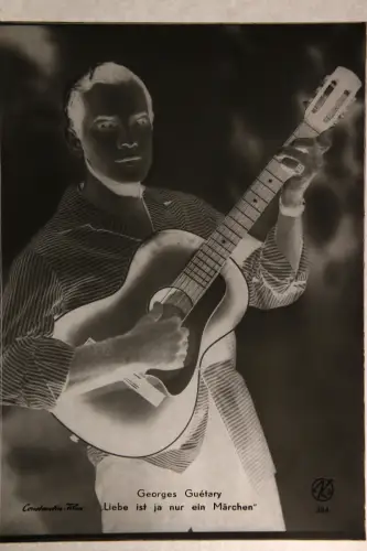 Vintage Glasnegativ Platte  Glassnegative Georges Guétary
