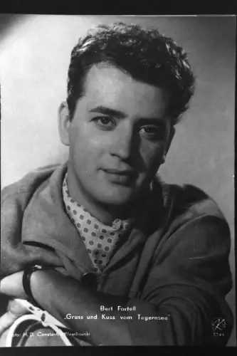 Vintage Glasnegativ Glassnegative Bert Fortell "Gruss und Kuss vom Tegernsee"