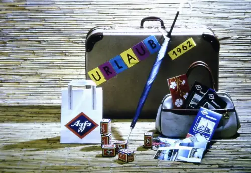 Orig DIA Film Slide urlaub 1962  '60s B11/3/4