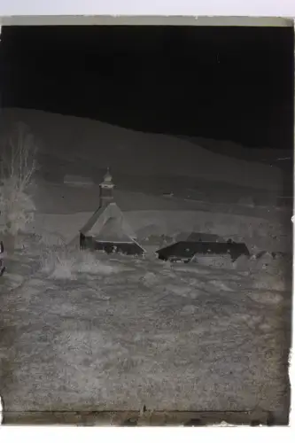 Antique Glasnegativ Platte Glassnegative Chapel  Slowakei 1900-1910, 18x13cm