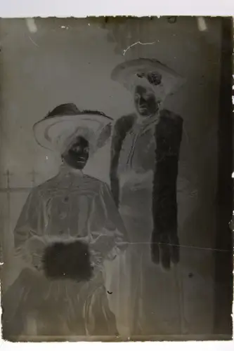 Antique Glasnegativ Platte Glassnegative Woman Frauen 1900-1910, 18x13cm