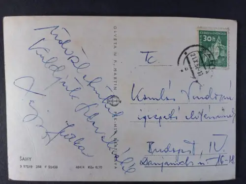 AK Postcard CPA  Slowakei Ipolyság Šahy 1962