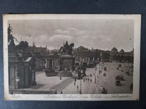 AK Postcard CPA Berlin National Denkmal Kaiser Wilhelm I. 1928