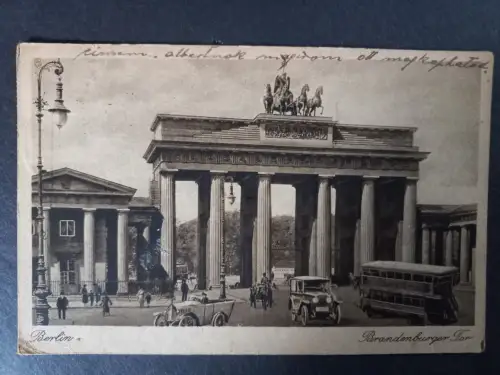 AK Postcard CPA Berlin Brandenburger Tor 1928