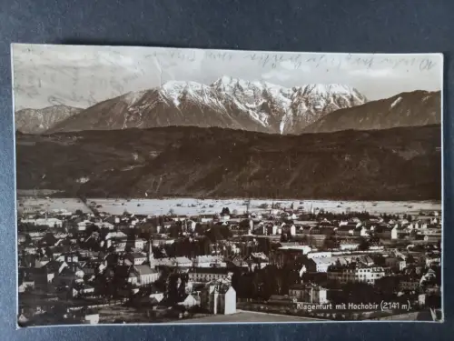 AK Postcard CPA  Österreich Klagenfurt mit Hochobir 1923