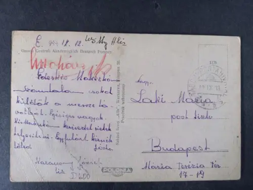 AK Postcard CPA  Polen Warszawa Warschau Kolonja Akademicka 1944