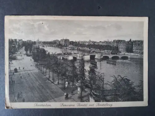 AK Postcard CPA  Niederlande Amsterdam Amstel mit Amstelbrücke 1925