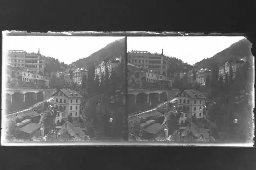 Antique Glass negative Stereo Bad Gastein, Austria, Alp 1900s