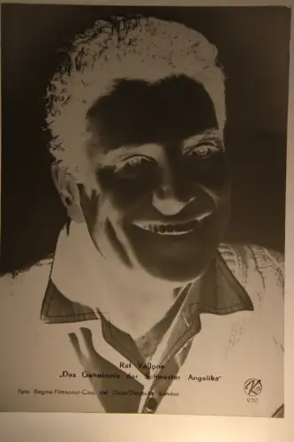 Vintage Glass Negative Raf Wallone  Italian actor and footballer