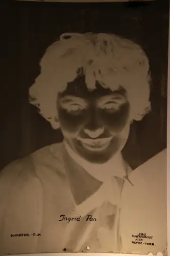 Vintage Photo Negative Ingrid Pan German stage and film actress