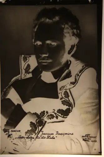 Vintage Photo Negative Jacques Dacqmine French stage, film and television actor