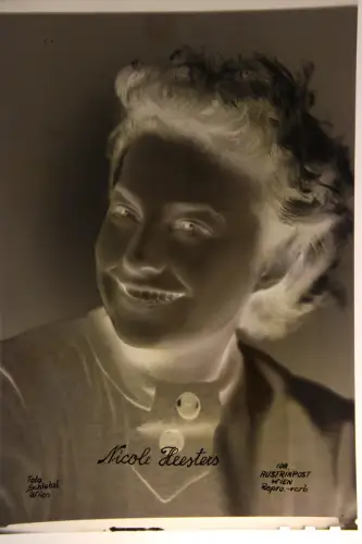 Vintage Photo Negative Nicole Heesters German actress