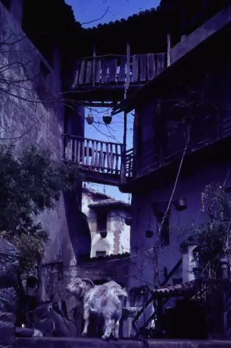 Original DIA Film Slide 35mm Old rural house  of Carona Ticino Italy '70s B9/R21