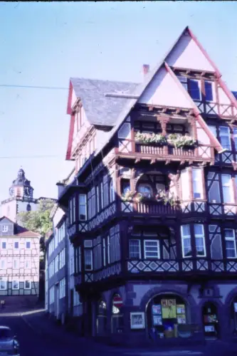 Original DIA Film Slide 35mm Marburg Strassenszene Hessen  '70s B9/R57