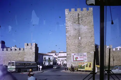 Original DIA Film Slide Porta de Alconchel Street Scene Portugal '70s B9/R16