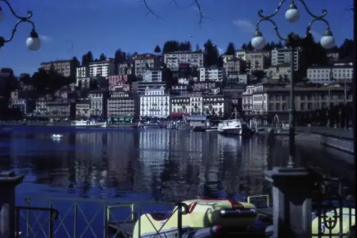 Original DIA Film Slide 35mm View to Lugano '70s B9/R25