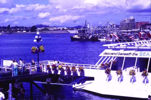 Original DIA Film Slide 35mm  Waterfront in Downtown Victoria, BC  '70s B9/R6