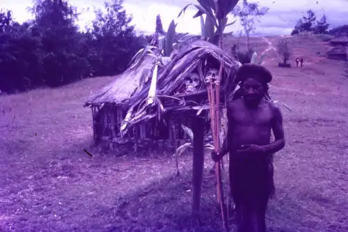 Original DIA Film Slide 35mm Old Man Papua New Guinea '60s