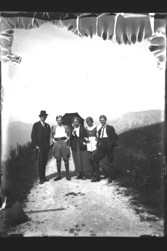 Vintage Glasnegativ Platte Glassnegative Ausflug in Ischl