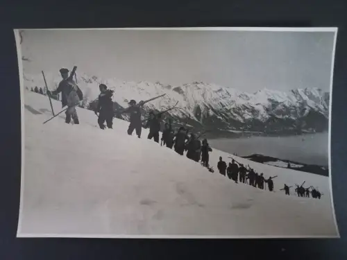 Altes Foto K. Dornach Innsbruck Skitour-Gruppe in den Alpen, Tirol  1930/40er