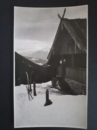 Altes Foto K. Dornach Innsbruck Skihütte in den Alpen   1930/40er