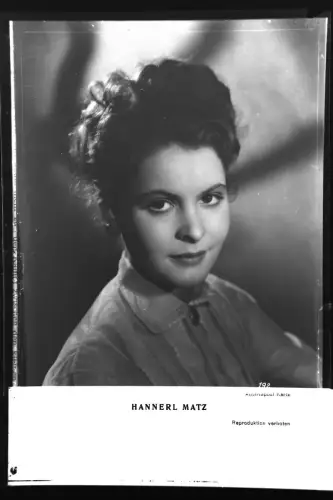 Vintage Negativ Zelluloid Negative  Hannerl Matz  Schauspielerin