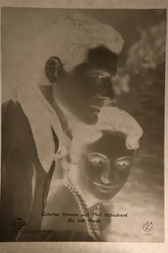Vintage Glasnegativ Platte Glassnegative Caterina Valente&Paul Hubschmied