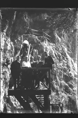 Vintage Glasnegativ Platte Glassnegative Ausflug Ischl Umgebung