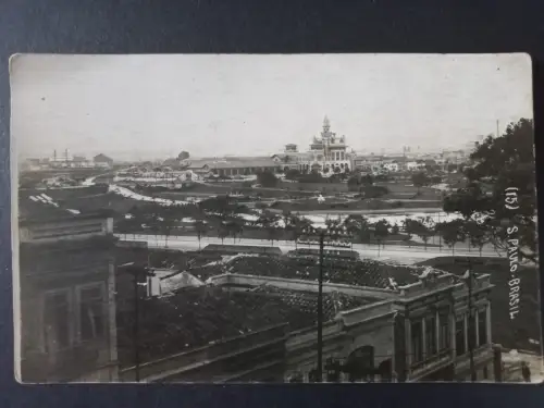 AK Postcard São Paulo (Brasilien) – Panoramaansicht der Stadt, frühe Fotokarte